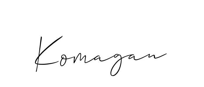 Also we have Komagan name is the best signature style. Create professional handwritten signature collection using Allison_Script autograph style. Komagan signature style 2 images and pictures png