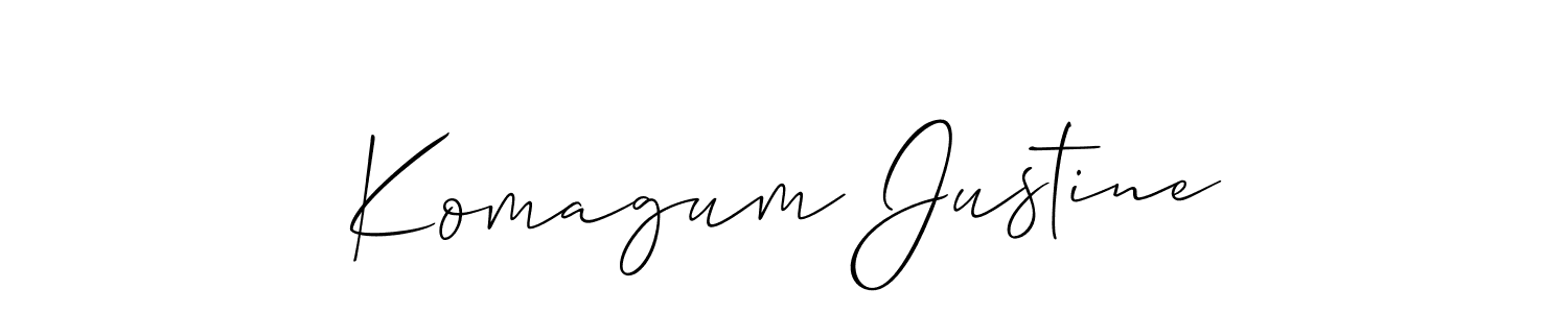 It looks lik you need a new signature style for name Komagum Justine. Design unique handwritten (Allison_Script) signature with our free signature maker in just a few clicks. Komagum Justine signature style 2 images and pictures png