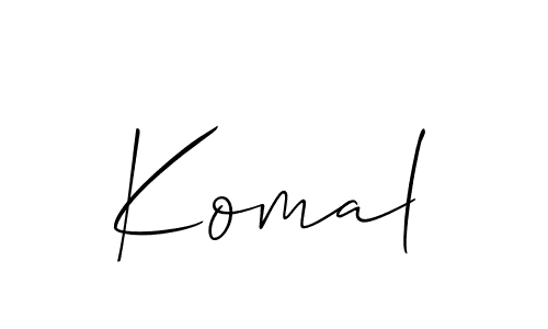 You should practise on your own different ways (Allison_Script) to write your name (Komal) in signature. don't let someone else do it for you. Komal signature style 2 images and pictures png