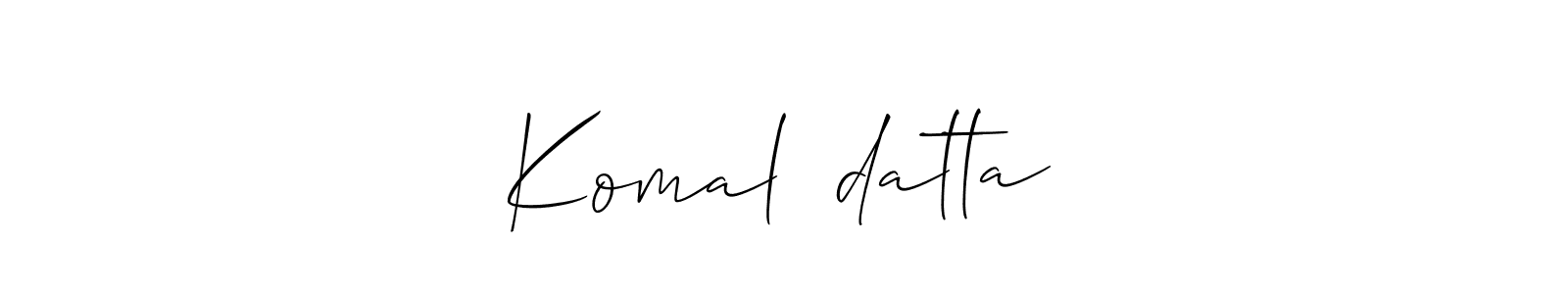 Komal♥️datta stylish signature style. Best Handwritten Sign (Allison_Script) for my name. Handwritten Signature Collection Ideas for my name Komal♥️datta. Komal♥️datta signature style 2 images and pictures png