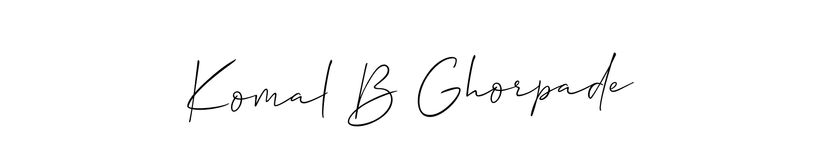 See photos of Komal B Ghorpade official signature by Spectra . Check more albums & portfolios. Read reviews & check more about Allison_Script font. Komal B Ghorpade signature style 2 images and pictures png