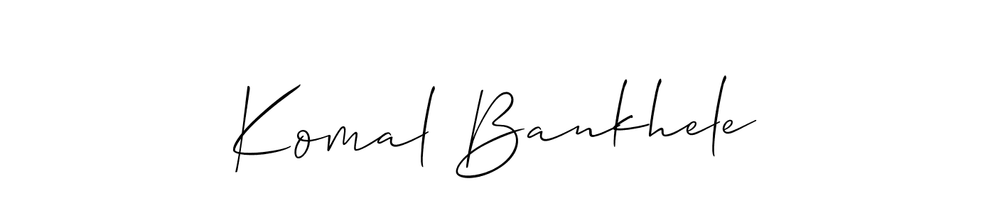 How to make Komal Bankhele signature? Allison_Script is a professional autograph style. Create handwritten signature for Komal Bankhele name. Komal Bankhele signature style 2 images and pictures png