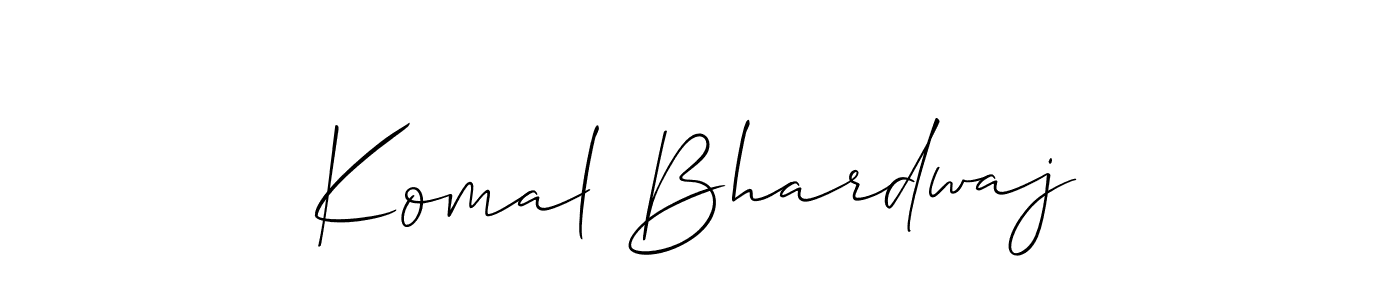 How to Draw Komal Bhardwaj signature style? Allison_Script is a latest design signature styles for name Komal Bhardwaj. Komal Bhardwaj signature style 2 images and pictures png