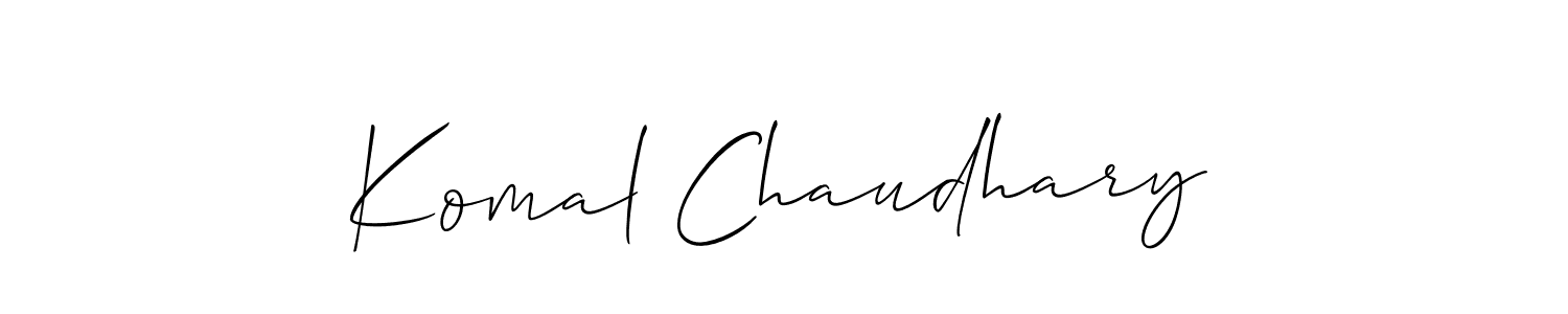 Komal Chaudhary stylish signature style. Best Handwritten Sign (Allison_Script) for my name. Handwritten Signature Collection Ideas for my name Komal Chaudhary. Komal Chaudhary signature style 2 images and pictures png