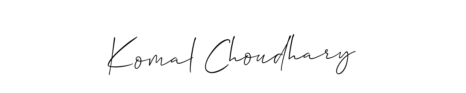 The best way (Allison_Script) to make a short signature is to pick only two or three words in your name. The name Komal Choudhary include a total of six letters. For converting this name. Komal Choudhary signature style 2 images and pictures png