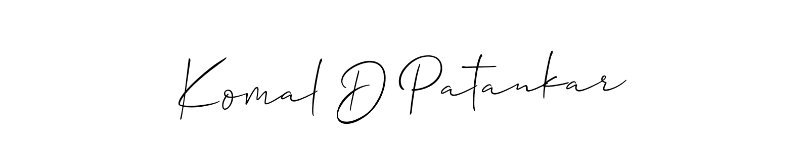 How to Draw Komal D Patankar signature style? Allison_Script is a latest design signature styles for name Komal D Patankar. Komal D Patankar signature style 2 images and pictures png