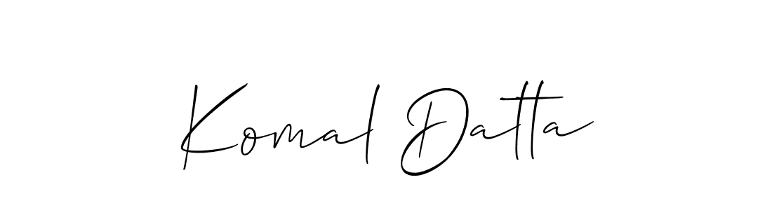 Make a beautiful signature design for name Komal Datta. With this signature (Allison_Script) style, you can create a handwritten signature for free. Komal Datta signature style 2 images and pictures png