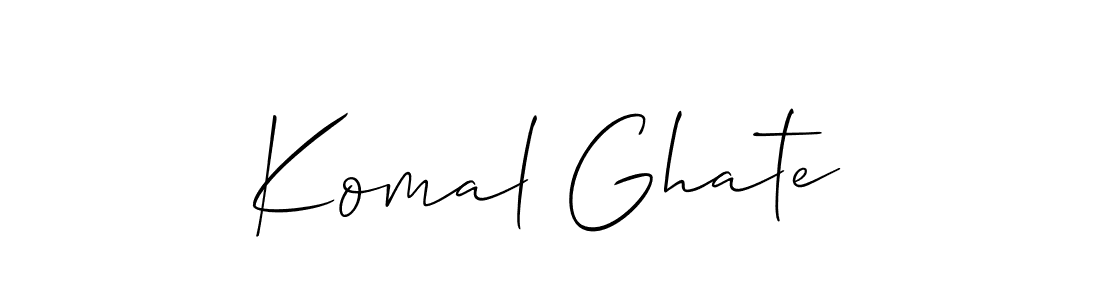 Create a beautiful signature design for name Komal Ghate. With this signature (Allison_Script) fonts, you can make a handwritten signature for free. Komal Ghate signature style 2 images and pictures png