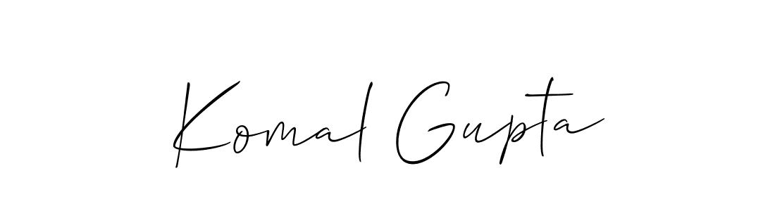 Also You can easily find your signature by using the search form. We will create Komal Gupta name handwritten signature images for you free of cost using Allison_Script sign style. Komal Gupta signature style 2 images and pictures png