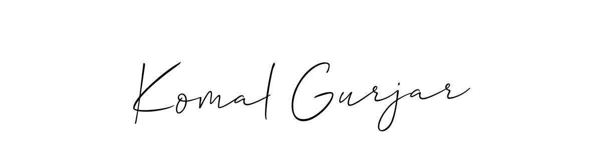 How to make Komal Gurjar name signature. Use Allison_Script style for creating short signs online. This is the latest handwritten sign. Komal Gurjar signature style 2 images and pictures png