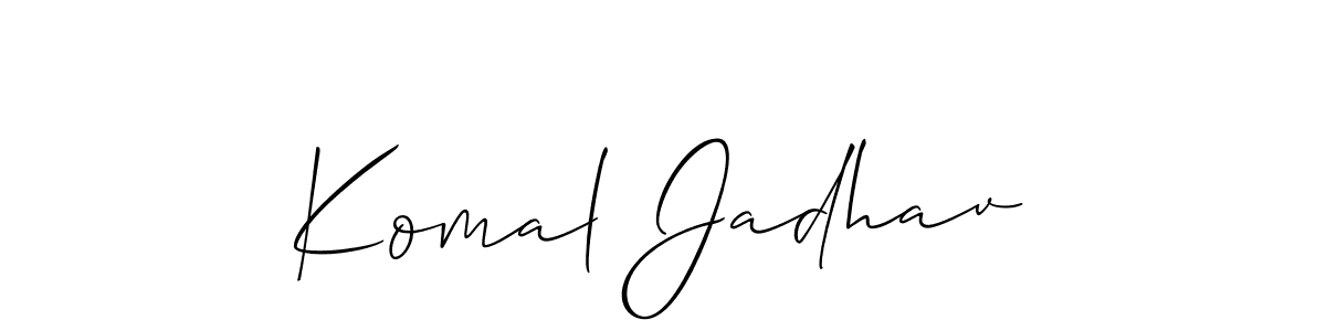 You should practise on your own different ways (Allison_Script) to write your name (Komal Jadhav) in signature. don't let someone else do it for you. Komal Jadhav signature style 2 images and pictures png