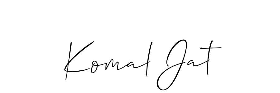 Best and Professional Signature Style for Komal Jat. Allison_Script Best Signature Style Collection. Komal Jat signature style 2 images and pictures png