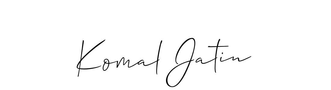 Also You can easily find your signature by using the search form. We will create Komal Jatin name handwritten signature images for you free of cost using Allison_Script sign style. Komal Jatin signature style 2 images and pictures png