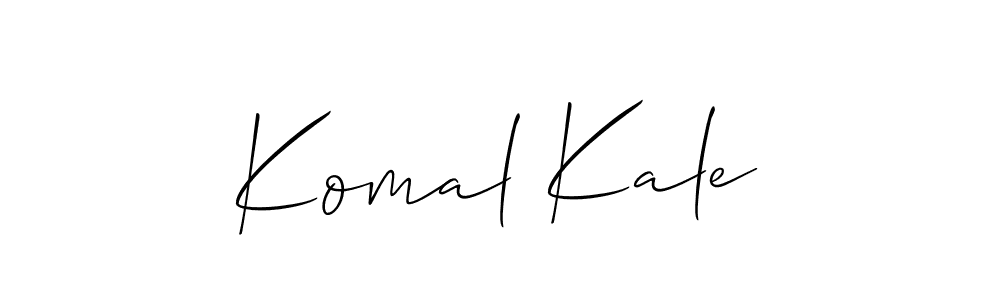 How to make Komal Kale signature? Allison_Script is a professional autograph style. Create handwritten signature for Komal Kale name. Komal Kale signature style 2 images and pictures png