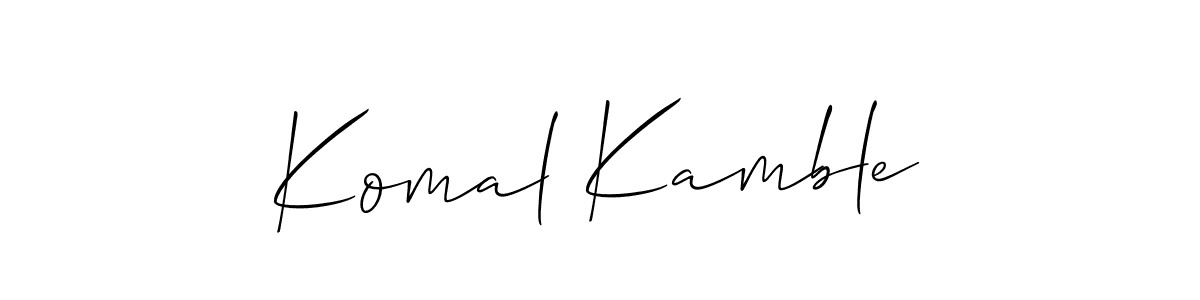 Komal Kamble stylish signature style. Best Handwritten Sign (Allison_Script) for my name. Handwritten Signature Collection Ideas for my name Komal Kamble. Komal Kamble signature style 2 images and pictures png