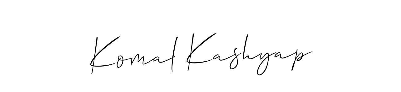 How to make Komal Kashyap signature? Allison_Script is a professional autograph style. Create handwritten signature for Komal Kashyap name. Komal Kashyap signature style 2 images and pictures png