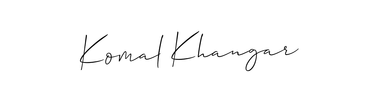 See photos of Komal Khangar official signature by Spectra . Check more albums & portfolios. Read reviews & check more about Allison_Script font. Komal Khangar signature style 2 images and pictures png