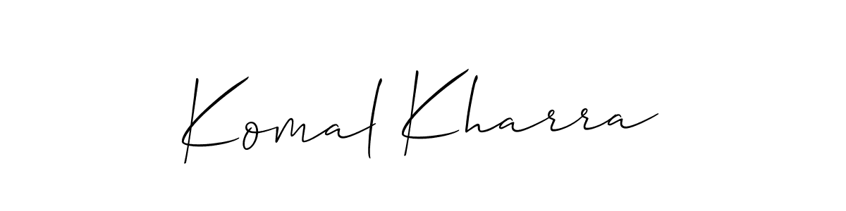 Design your own signature with our free online signature maker. With this signature software, you can create a handwritten (Allison_Script) signature for name Komal Kharra. Komal Kharra signature style 2 images and pictures png