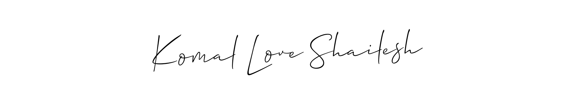 You should practise on your own different ways (Allison_Script) to write your name (Komal Love Shailesh) in signature. don't let someone else do it for you. Komal Love Shailesh signature style 2 images and pictures png