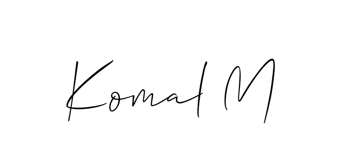 Make a short Komal M signature style. Manage your documents anywhere anytime using Allison_Script. Create and add eSignatures, submit forms, share and send files easily. Komal M signature style 2 images and pictures png