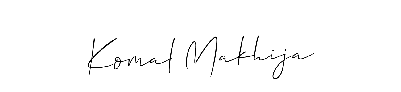 Once you've used our free online signature maker to create your best signature Allison_Script style, it's time to enjoy all of the benefits that Komal Makhija name signing documents. Komal Makhija signature style 2 images and pictures png