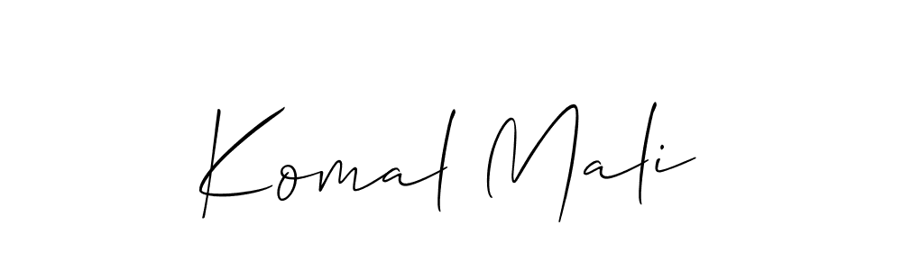 Komal Mali stylish signature style. Best Handwritten Sign (Allison_Script) for my name. Handwritten Signature Collection Ideas for my name Komal Mali. Komal Mali signature style 2 images and pictures png