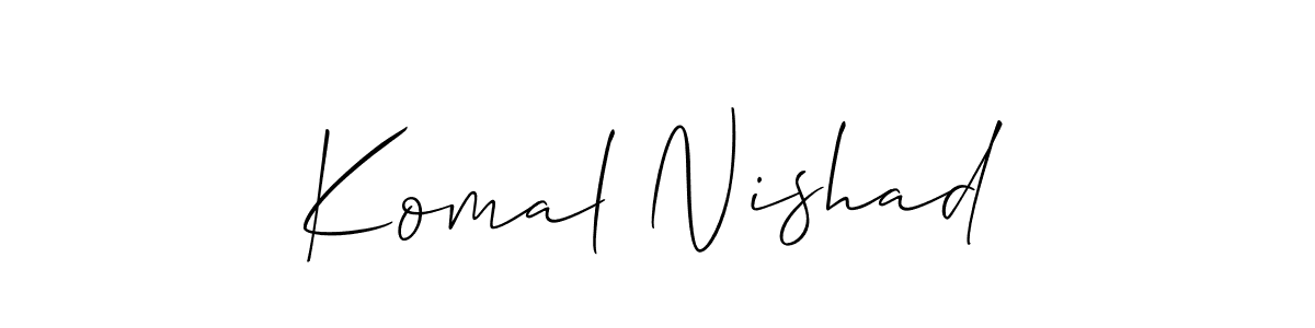 Use a signature maker to create a handwritten signature online. With this signature software, you can design (Allison_Script) your own signature for name Komal Nishad. Komal Nishad signature style 2 images and pictures png