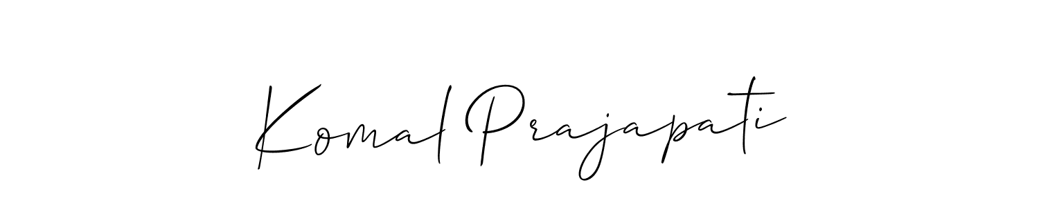 Best and Professional Signature Style for Komal Prajapati. Allison_Script Best Signature Style Collection. Komal Prajapati signature style 2 images and pictures png