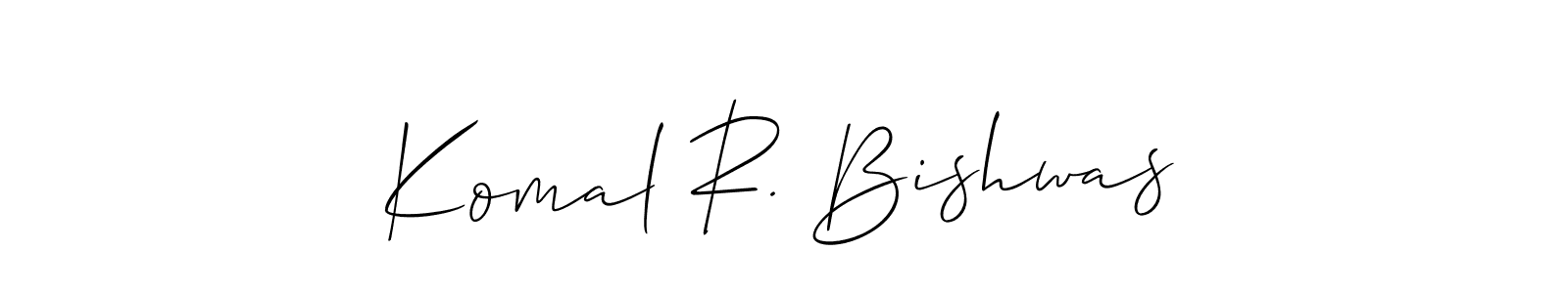 How to make Komal R. Bishwas name signature. Use Allison_Script style for creating short signs online. This is the latest handwritten sign. Komal R. Bishwas signature style 2 images and pictures png