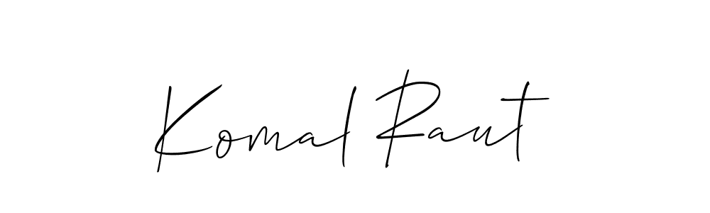 Design your own signature with our free online signature maker. With this signature software, you can create a handwritten (Allison_Script) signature for name Komal Raut. Komal Raut signature style 2 images and pictures png