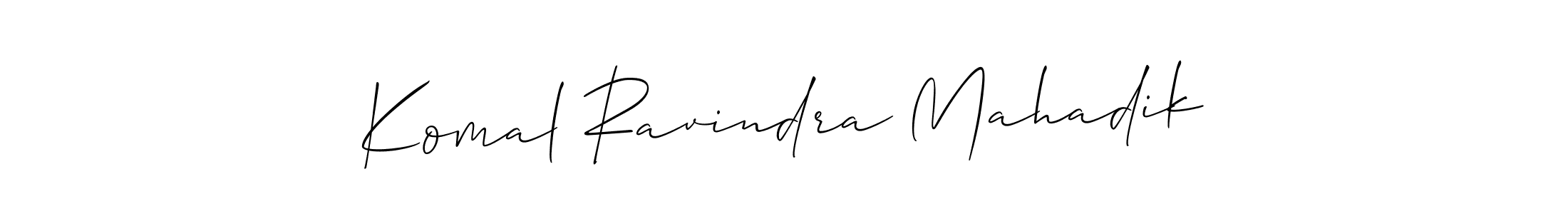 You should practise on your own different ways (Allison_Script) to write your name (Komal Ravindra Mahadik) in signature. don't let someone else do it for you. Komal Ravindra Mahadik signature style 2 images and pictures png