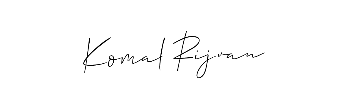 It looks lik you need a new signature style for name Komal Rijvan. Design unique handwritten (Allison_Script) signature with our free signature maker in just a few clicks. Komal Rijvan signature style 2 images and pictures png