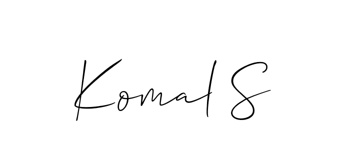 How to Draw Komal S signature style? Allison_Script is a latest design signature styles for name Komal S. Komal S signature style 2 images and pictures png