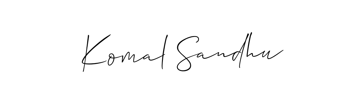 How to make Komal Sandhu name signature. Use Allison_Script style for creating short signs online. This is the latest handwritten sign. Komal Sandhu signature style 2 images and pictures png