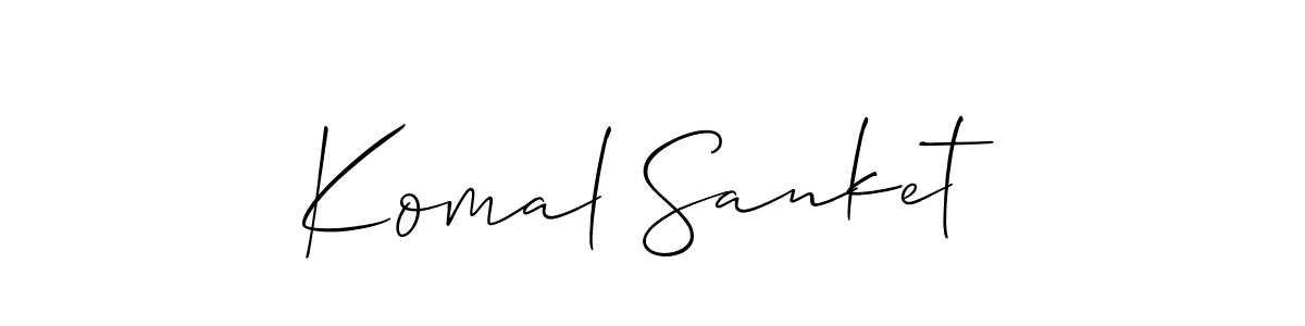 It looks lik you need a new signature style for name Komal Sanket. Design unique handwritten (Allison_Script) signature with our free signature maker in just a few clicks. Komal Sanket signature style 2 images and pictures png