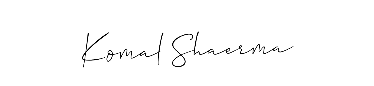 Komal Shaerma stylish signature style. Best Handwritten Sign (Allison_Script) for my name. Handwritten Signature Collection Ideas for my name Komal Shaerma. Komal Shaerma signature style 2 images and pictures png