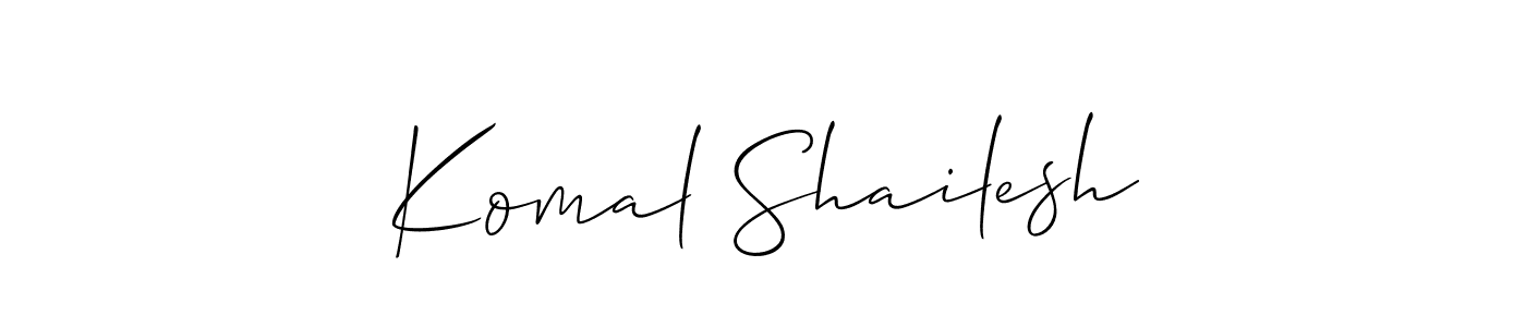 if you are searching for the best signature style for your name Komal Shailesh. so please give up your signature search. here we have designed multiple signature styles  using Allison_Script. Komal Shailesh signature style 2 images and pictures png