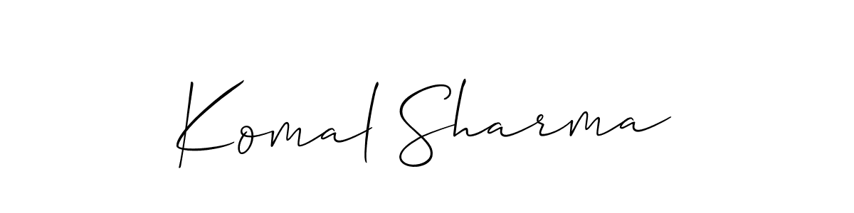 The best way (Allison_Script) to make a short signature is to pick only two or three words in your name. The name Komal Sharma include a total of six letters. For converting this name. Komal Sharma signature style 2 images and pictures png