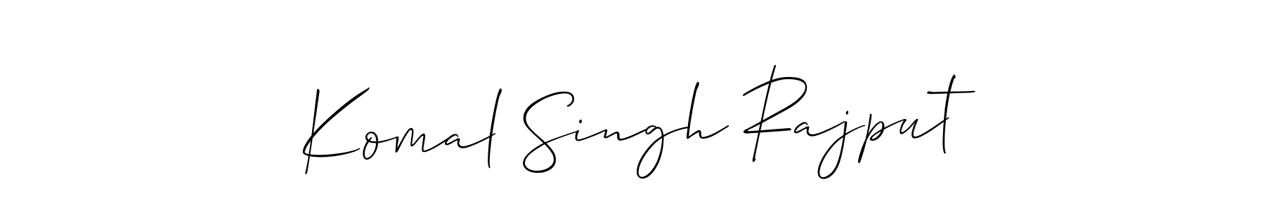 Allison_Script is a professional signature style that is perfect for those who want to add a touch of class to their signature. It is also a great choice for those who want to make their signature more unique. Get Komal Singh Rajput name to fancy signature for free. Komal Singh Rajput signature style 2 images and pictures png