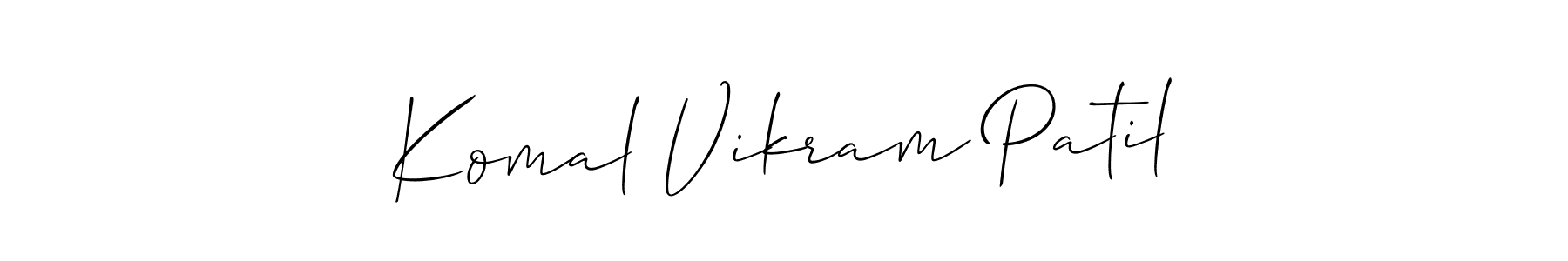 It looks lik you need a new signature style for name Komal Vikram Patil. Design unique handwritten (Allison_Script) signature with our free signature maker in just a few clicks. Komal Vikram Patil signature style 2 images and pictures png