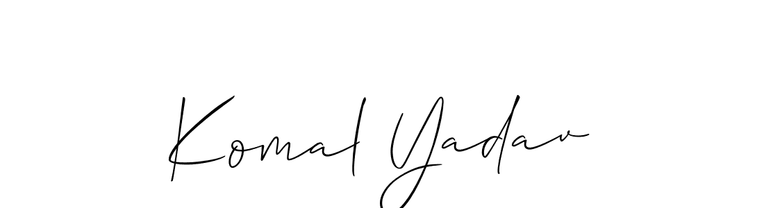 Design your own signature with our free online signature maker. With this signature software, you can create a handwritten (Allison_Script) signature for name Komal Yadav. Komal Yadav signature style 2 images and pictures png