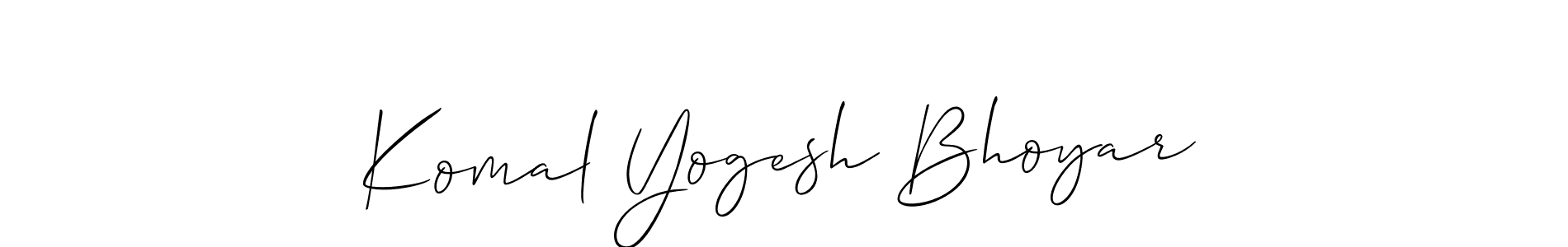 Best and Professional Signature Style for Komal Yogesh Bhoyar. Allison_Script Best Signature Style Collection. Komal Yogesh Bhoyar signature style 2 images and pictures png