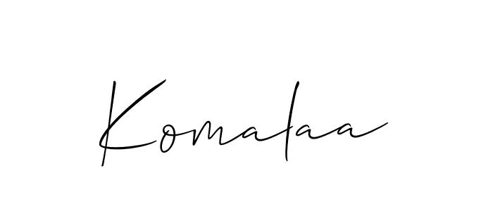 How to make Komalaa name signature. Use Allison_Script style for creating short signs online. This is the latest handwritten sign. Komalaa signature style 2 images and pictures png