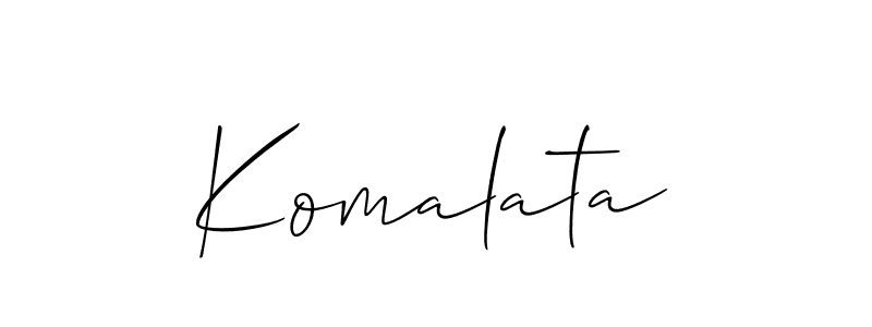Create a beautiful signature design for name Komalata. With this signature (Allison_Script) fonts, you can make a handwritten signature for free. Komalata signature style 2 images and pictures png