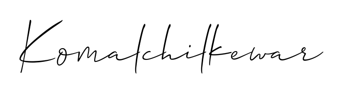 Generate high-definition signature styles for Komalchilkewar. The Allison_Script typeface ensures crisp legibility and sophisticated design. Komalchilkewar signature style 2 images and pictures png