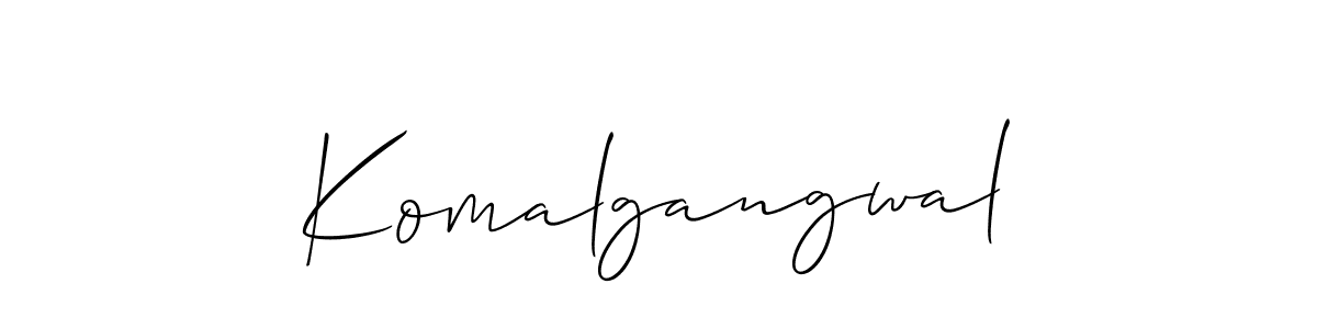 Also You can easily find your signature by using the search form. We will create Komalgangwal name handwritten signature images for you free of cost using Allison_Script sign style. Komalgangwal signature style 2 images and pictures png
