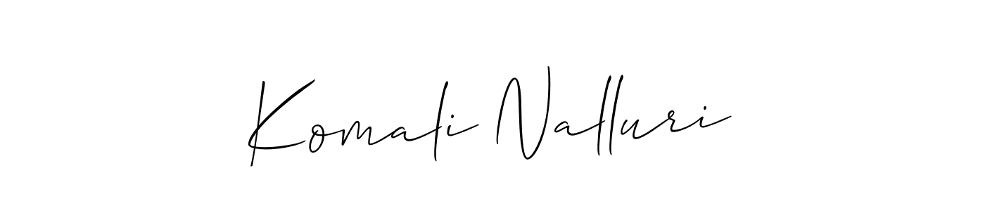 Komali Nalluri stylish signature style. Best Handwritten Sign (Allison_Script) for my name. Handwritten Signature Collection Ideas for my name Komali Nalluri. Komali Nalluri signature style 2 images and pictures png