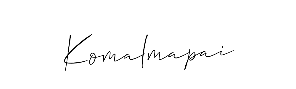 Use a signature maker to create a handwritten signature online. With this signature software, you can design (Allison_Script) your own signature for name Komalmapai. Komalmapai signature style 2 images and pictures png