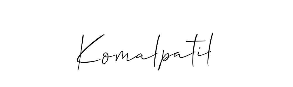 Design your own signature with our free online signature maker. With this signature software, you can create a handwritten (Allison_Script) signature for name Komalpatil. Komalpatil signature style 2 images and pictures png