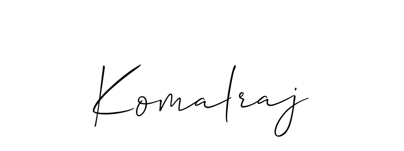 Create a beautiful signature design for name Komalraj. With this signature (Allison_Script) fonts, you can make a handwritten signature for free. Komalraj signature style 2 images and pictures png
